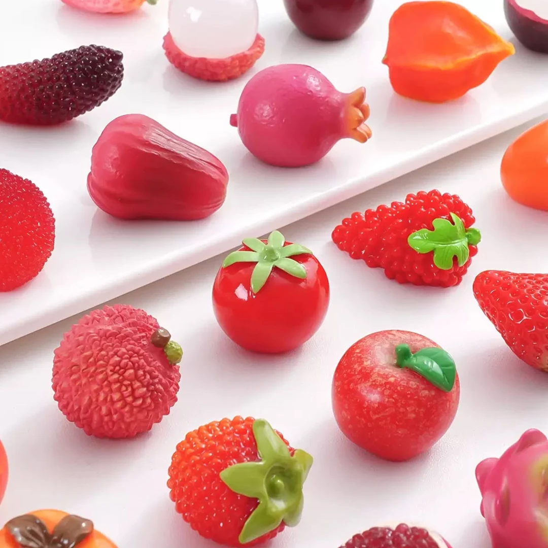 【袋子不拆】微景观奶油胶仿真灯笼果仿真水果萌粒diy配件小摆件