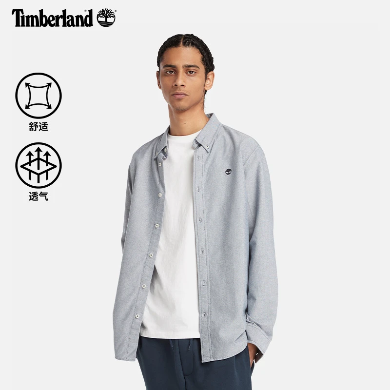 Timberland添柏岚官方男装长袖衬衫秋新款休闲商务|A2AHZ