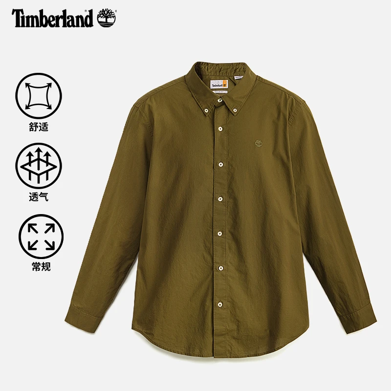Timberland添柏岚官方男装长袖衬衫春夏新款休闲商务|A2ANC