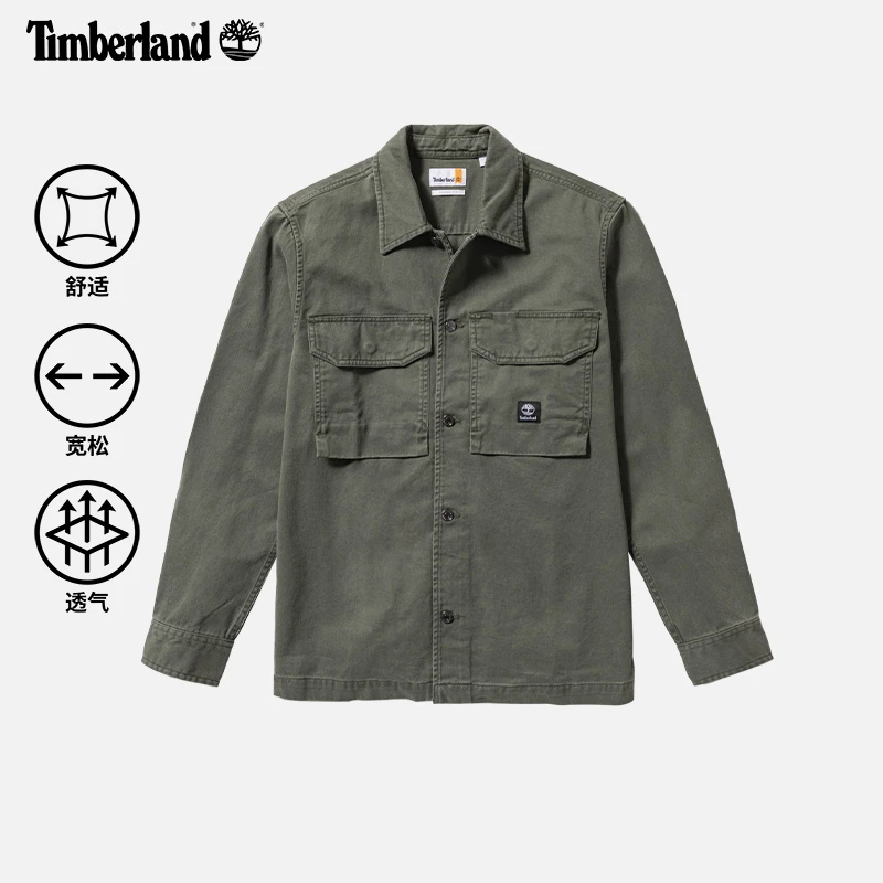 Timberland添柏岚官方男装外套式衬衫新休闲舒适宽松A42K5