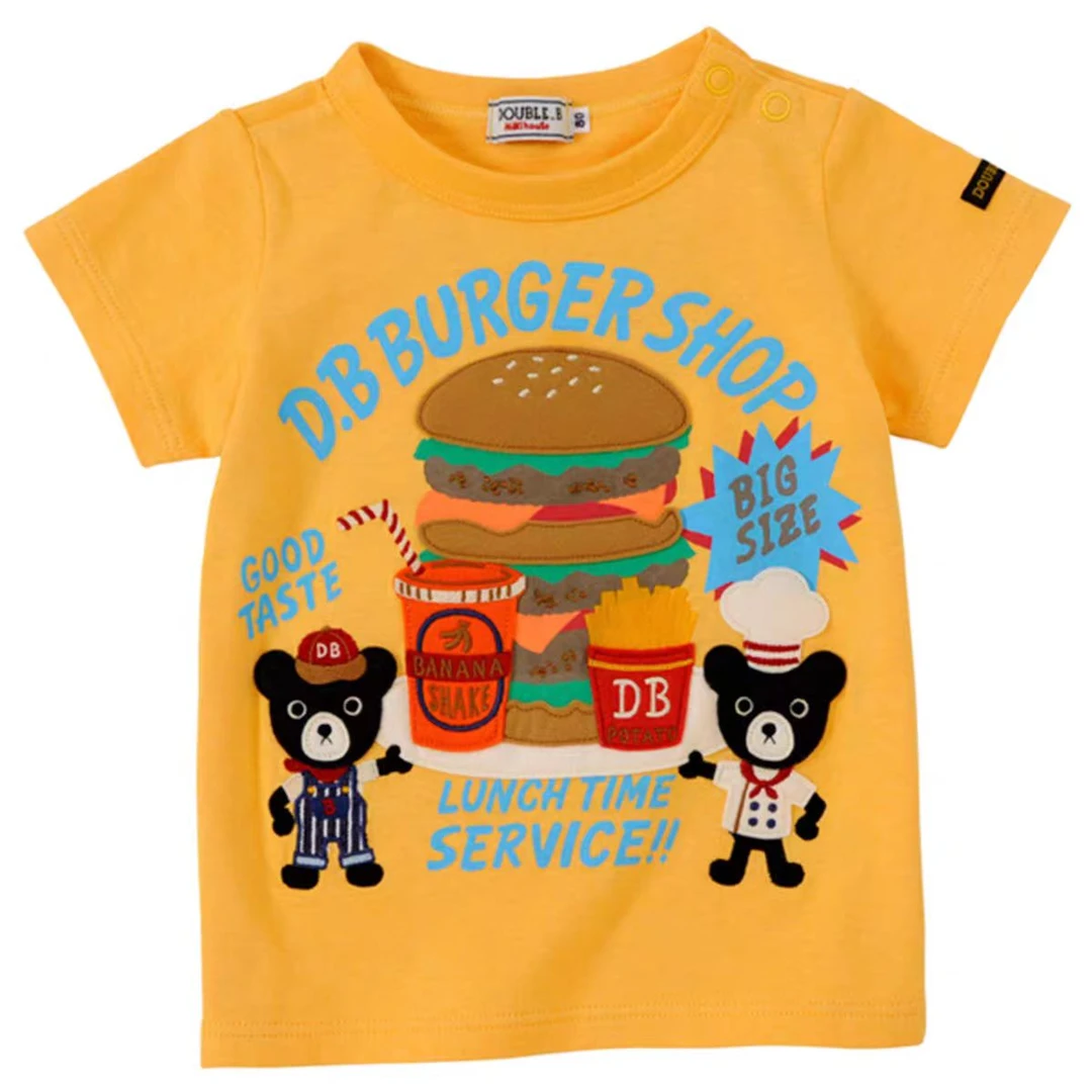 （新款）MK宝宝上衣短袖黄色汉堡印花款