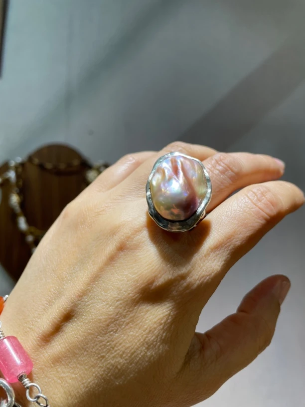 合金戒指 FAFAN非凡原创设计纯手工ins风银戒指15号