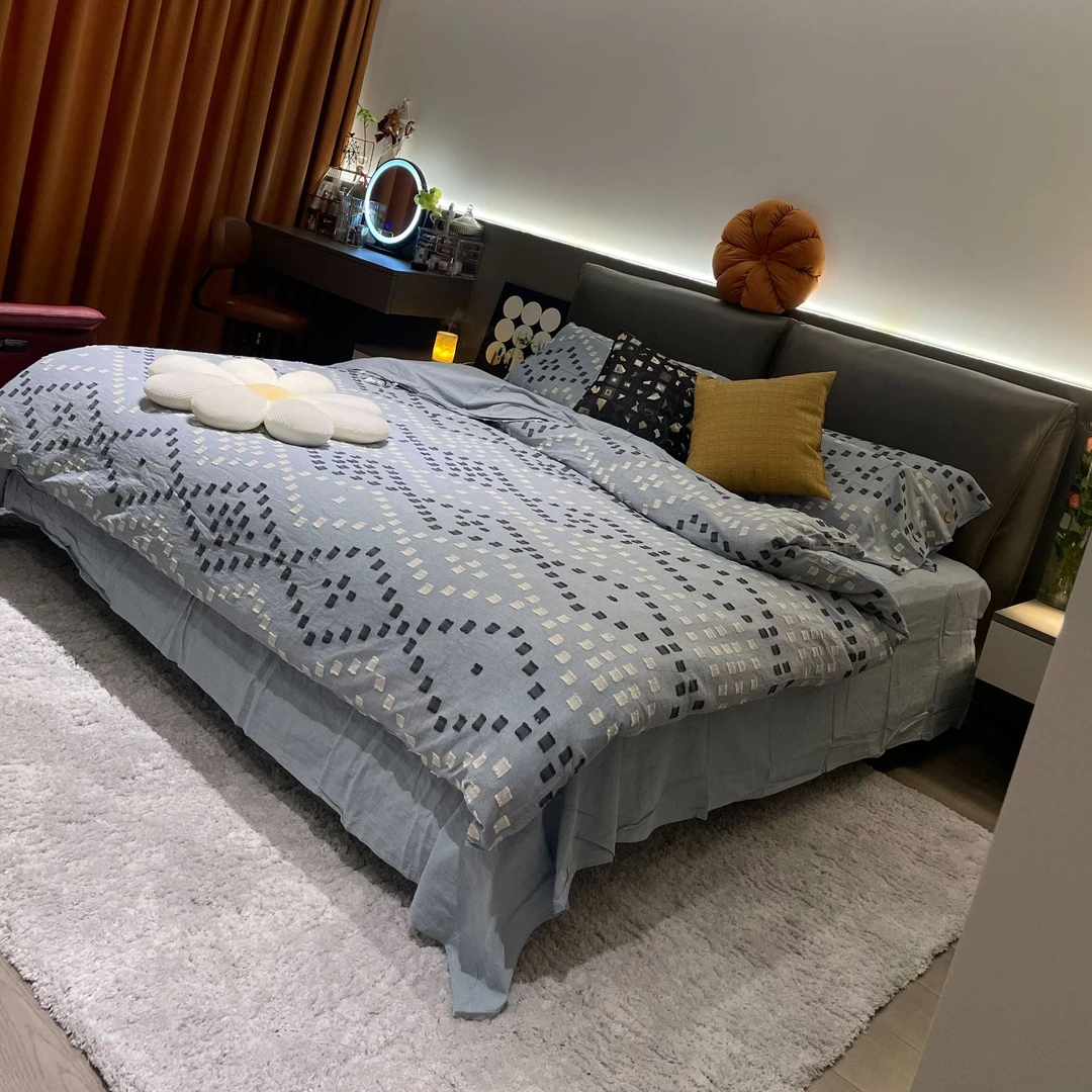 简约风轻奢文艺风工艺四件套小清新亲肤时尚