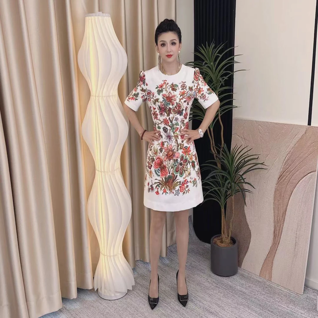 显瘦女装连衣裙碎花气质时尚休闲夏季复古国风印花
