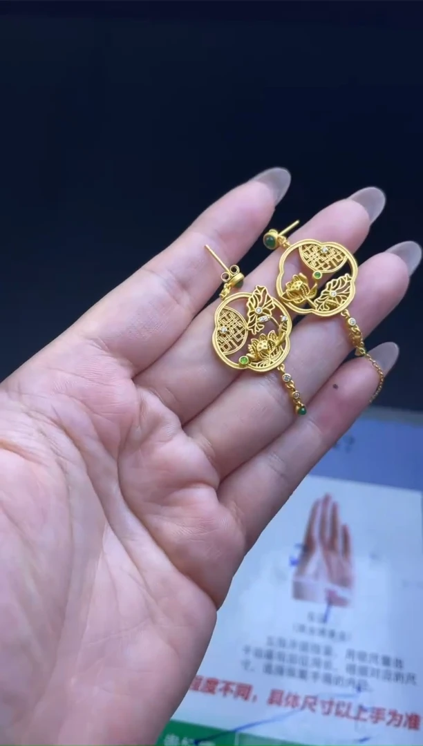 【闪购商品】翡翠耳饰银S925镶嵌耳饰3