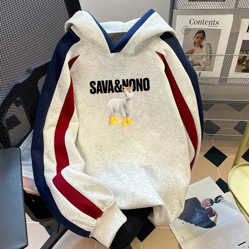 高级感纯棉连帽卫衣男青年秋冬季穿搭保暖插肩袖超火加绒外套上衣