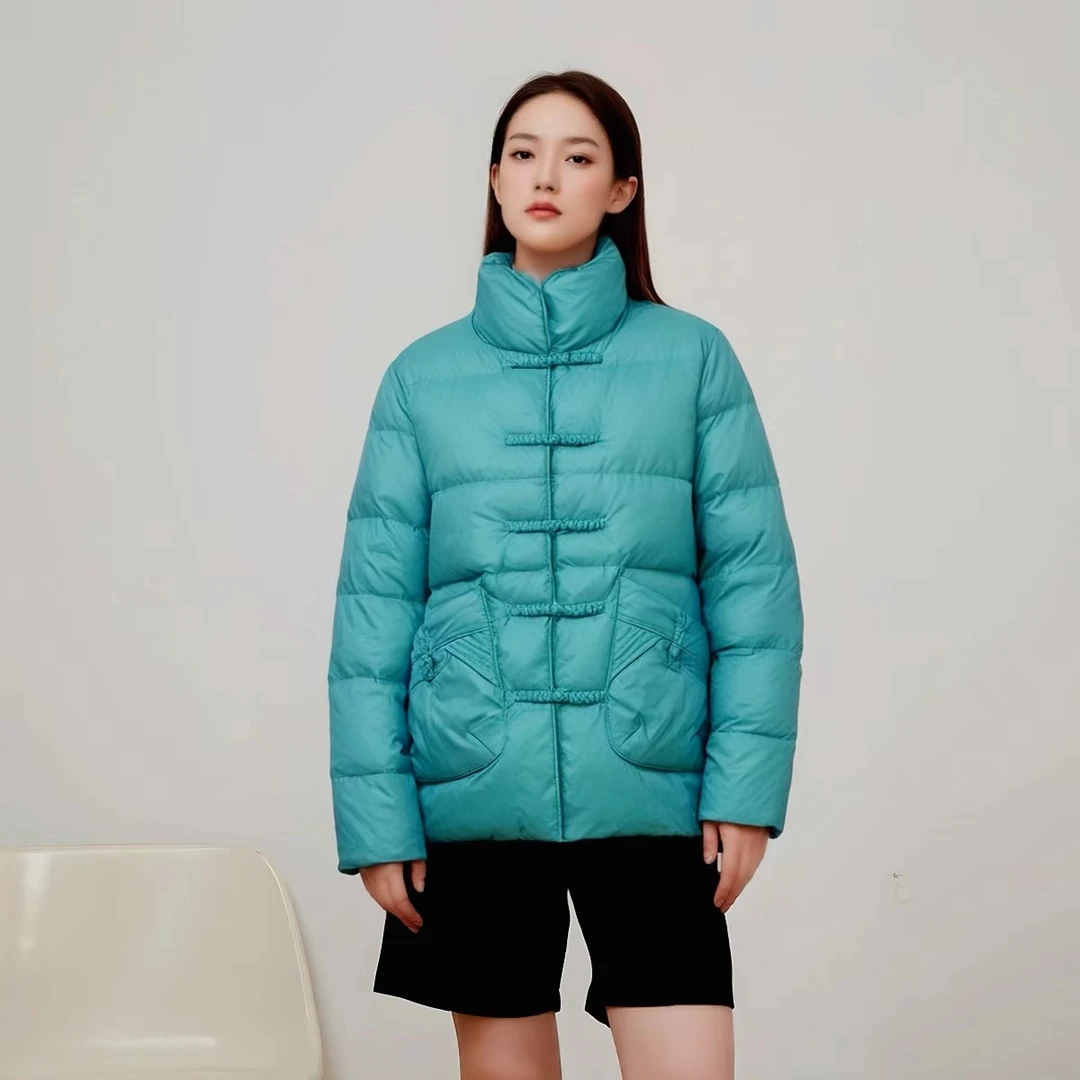 玛罗兰 新款 中式保暖民族风 盘扣鹅绒服