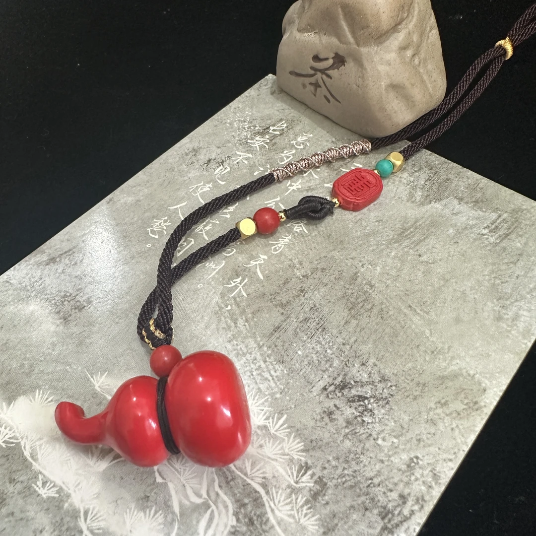 含辰砂工艺品【主播专属】朱砂红砂葫芦吊坠