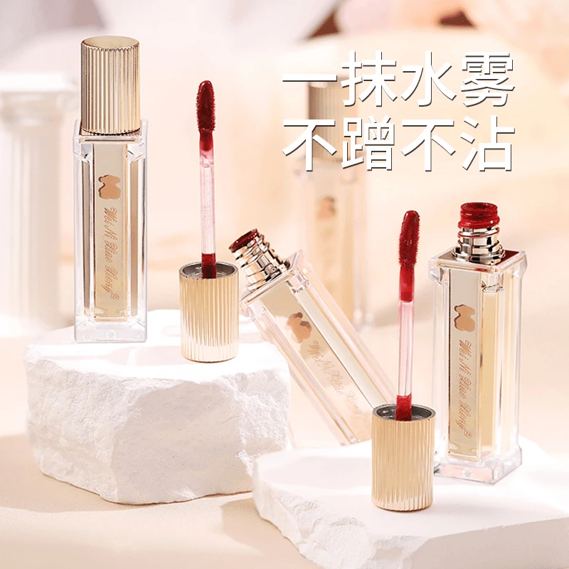维妮小熊娇娇欲滴不沾杯唇釉 显白防水不易掉