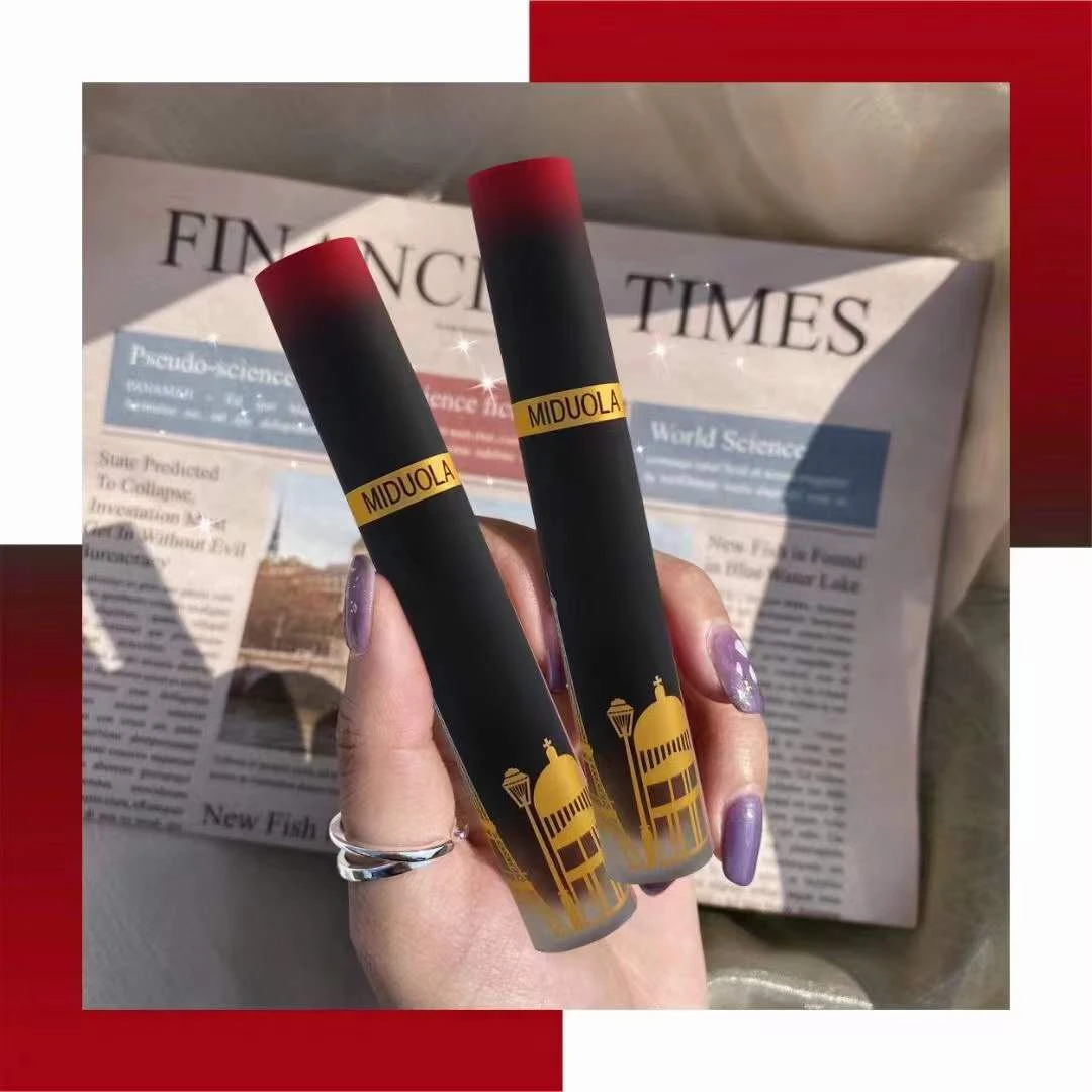 咪朵拉巴黎风情丝绒不沾杯唇釉哑光雾面唇彩显白不易脱妆