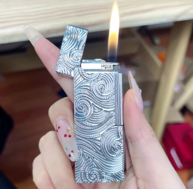 斗转星移 超薄窄机 侧滑气机复古个性打火机高档时尚