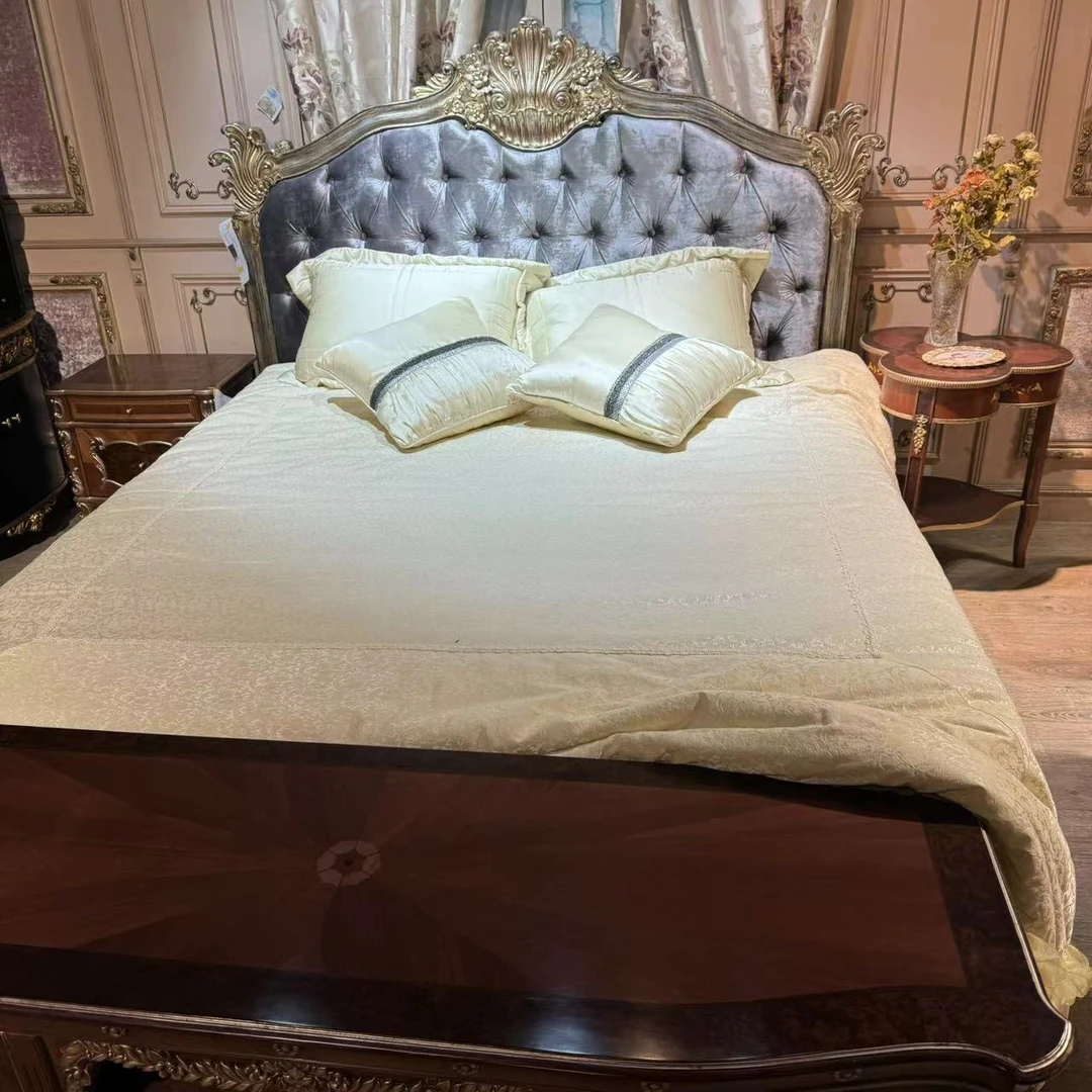 【皇家壹号】伊丽莎白古典高奢主卧别墅雕花贝壳床TY205*211*160H