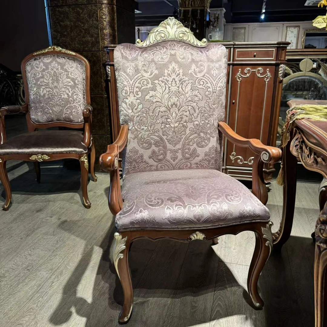 【皇家壹号】欧式高奢古典风餐椅别墅家用椅TY