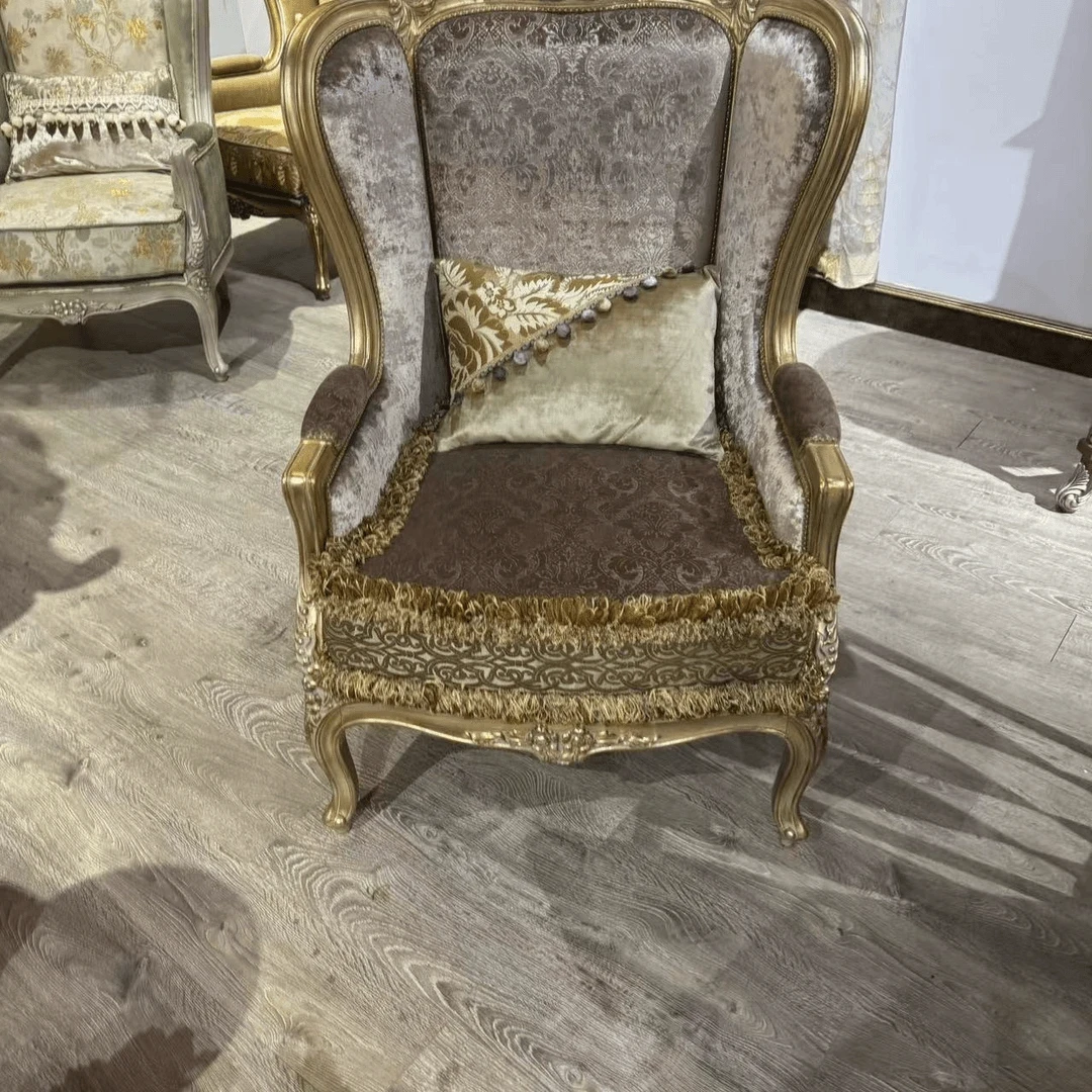 【皇家壹号】欧式高奢别墅客厅家用舒适耳朵扶手沙发TY