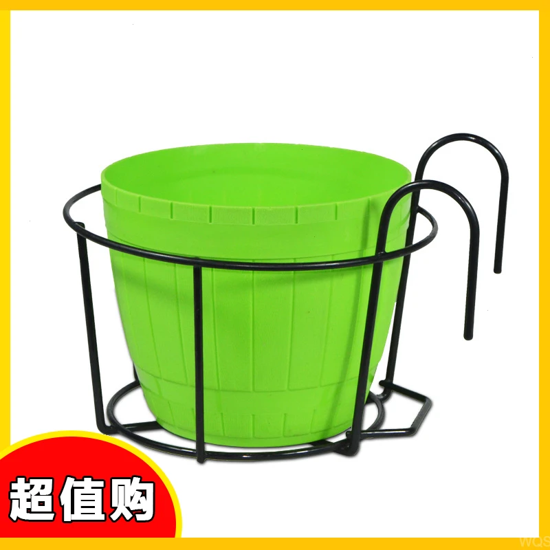 专用莲悬塑料小花盆阳台盆花架大号加仑盆挂式铁艺盆栽花陶瓷碗