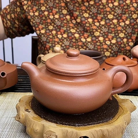 紫砂茶壶宜兴谭西紫泥280c c