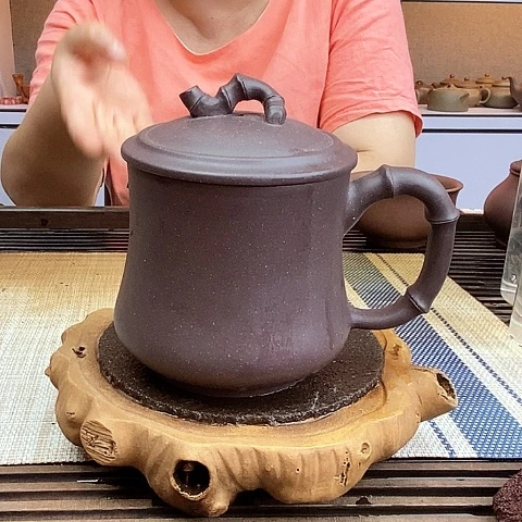 紫砂茶盘宜兴紫砂大水谭天青350c c