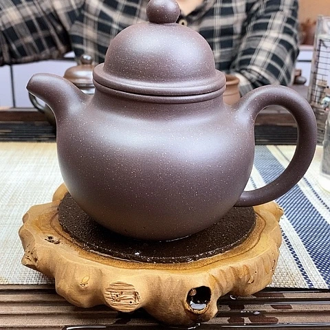 紫砂茶盘宜兴紫砂大水谭天青400c c