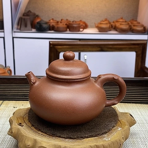 紫砂茶壶宜兴谭西紫泥240c c