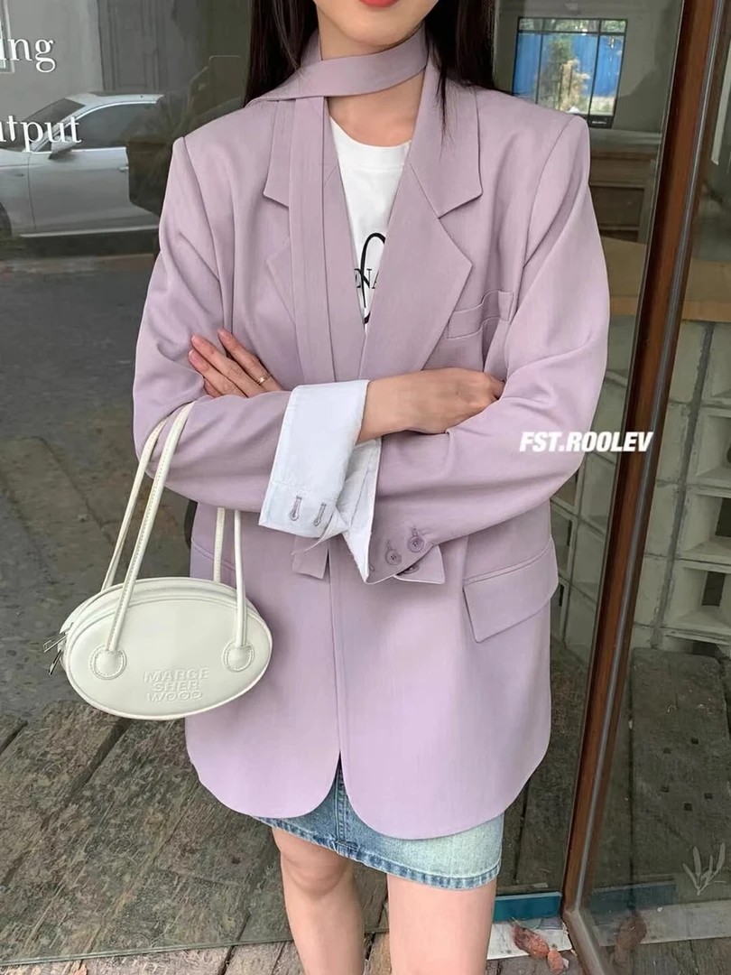 ZHEN ZHEH 西装外套女2024春季新款高级感炸街廓形宽松休闲收腰