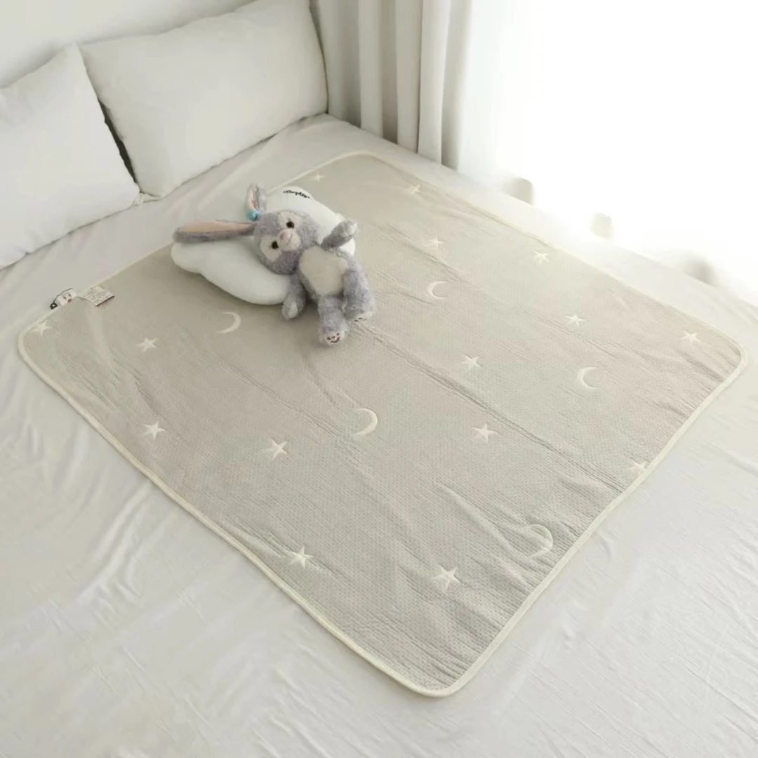 【婴儿床】幼儿园床多功能纯棉纱布床盖 柔软亲肤 双面可机洗四季用