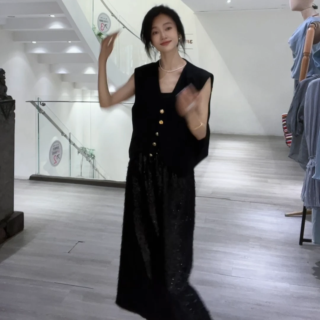 轻奢高级感亮片半裙  原创设计气质高腰包臀裙显瘦半身裙