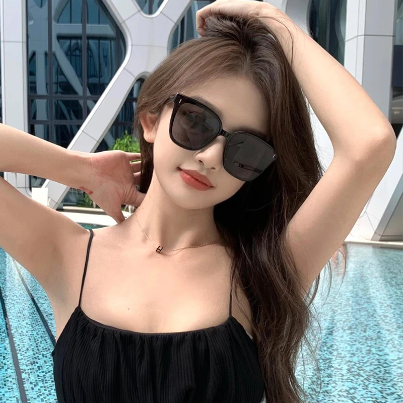 方形大框黑超gm墨镜女高级感大脸显瘦太阳眼镜男防晒百搭海边拍照