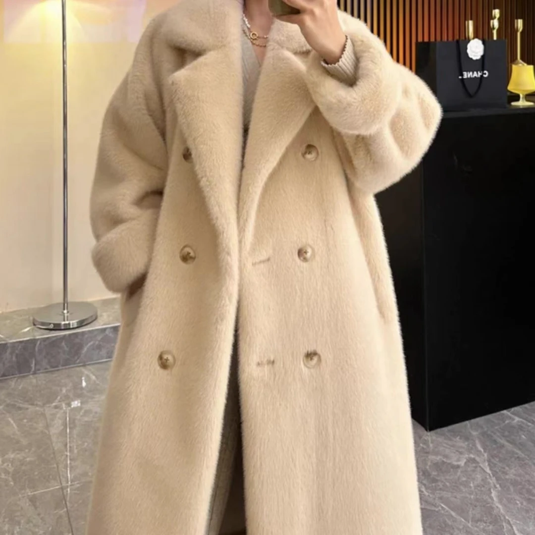 冬季长款大衣气质时尚毛绒保暖