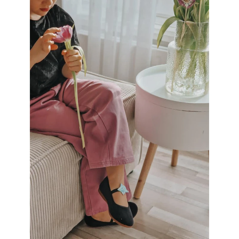 Let's Chill女宝四季可穿软底复古玛丽珍星星舞蹈鞋