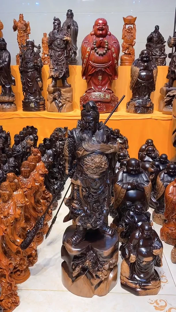 【闪购商品】黑檀木雕关公