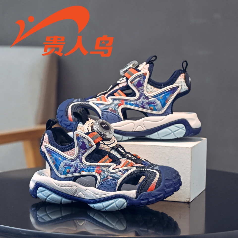 贵人鸟儿童凉鞋2025新款夏季夏款中大童小童休闲网面软底透气鞋子