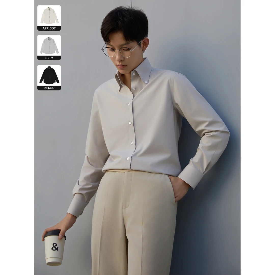 knighttom帝国领凉感抗皱易打理长袖精工衬衣女小个子衬衫4131