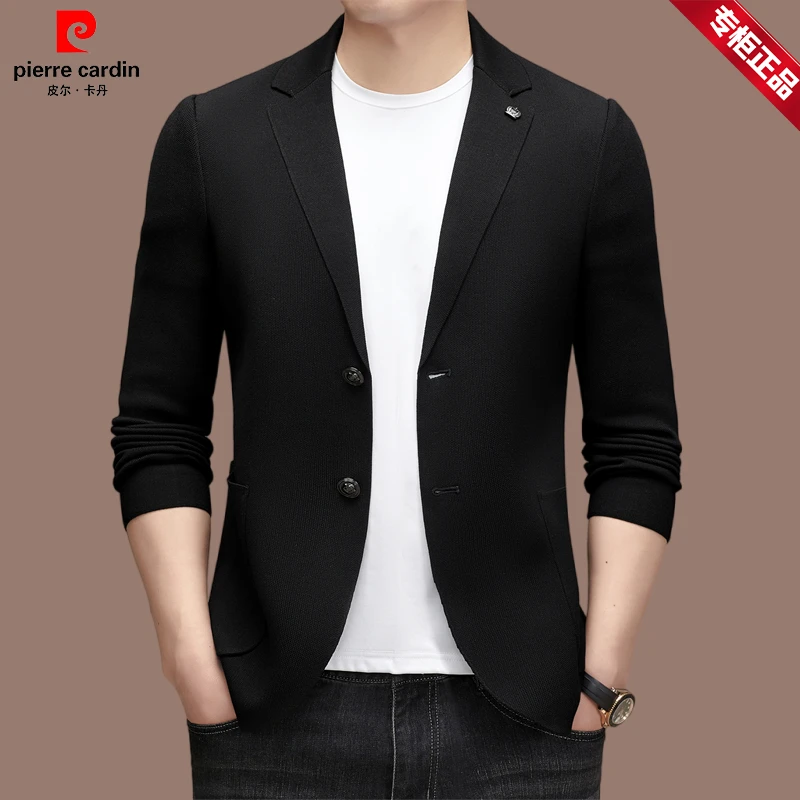 【皮尔卡丹 国际大牌】男士商务休闲西服上装高档修身韩版单西装男