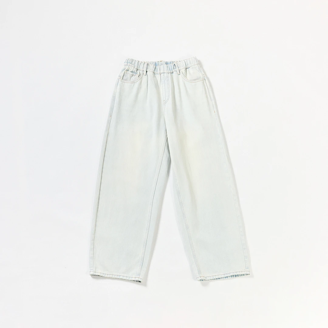 极限民《入野》100棉显瘦百搭牛仔裤高腰宽松夏季W4103J1716