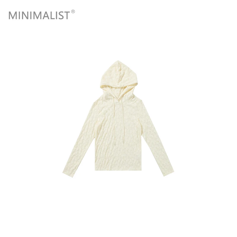 极限民《花语》秋冬复古蕾丝连帽修身显瘦辣妹打底上衣W4405N2006