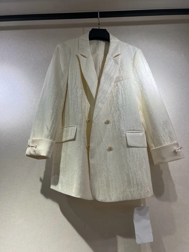 简约百搭印花西服外套