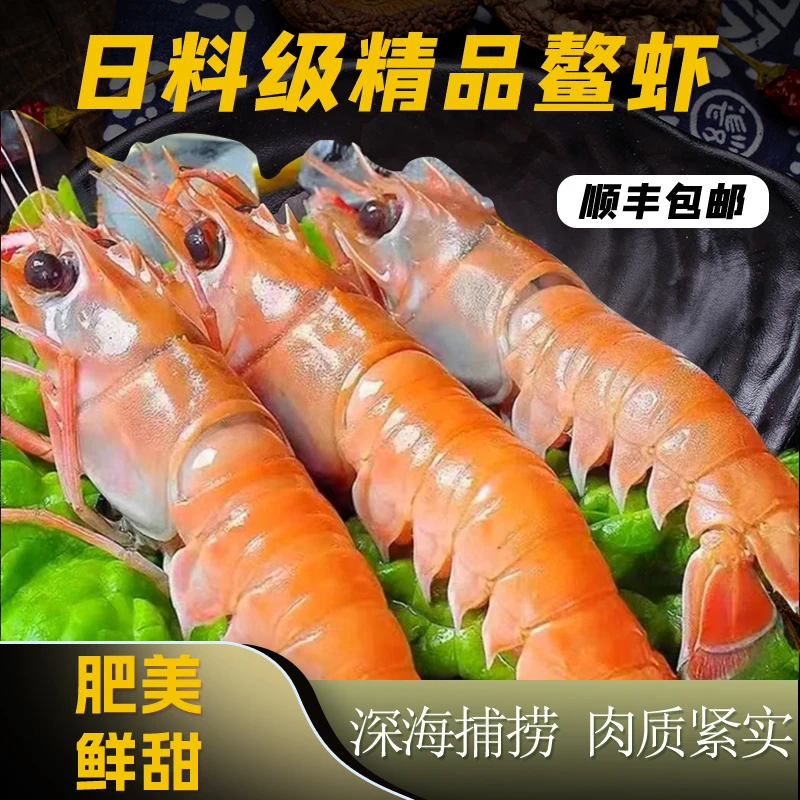 海鳌虾超低温深海刺身料理冷冻锁鲜2斤装多规格可选顺丰速运发货