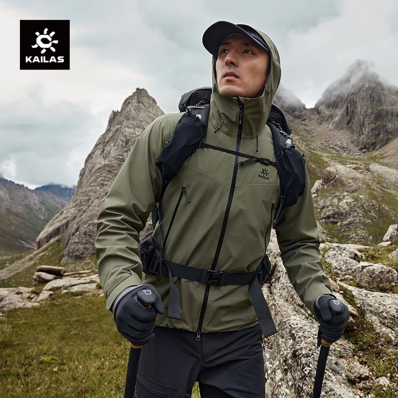 Kailas/凯乐石冲锋衣FLT防水户外运动徒步防风连帽外套男女