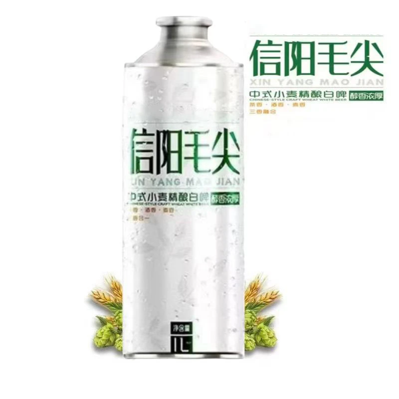 (特价)信阳毛尖中式精酿啤酒1L*6瓶装茉莉花茶西湖龙井啤酒批发