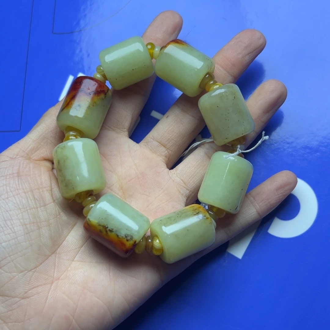 和田玉手链未镶嵌用****8