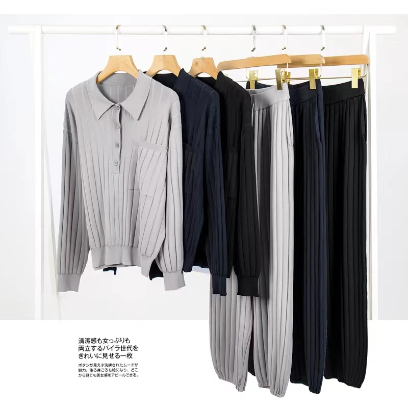 TY/-新款宽松版坑条休闲裤*LZ 21571-1