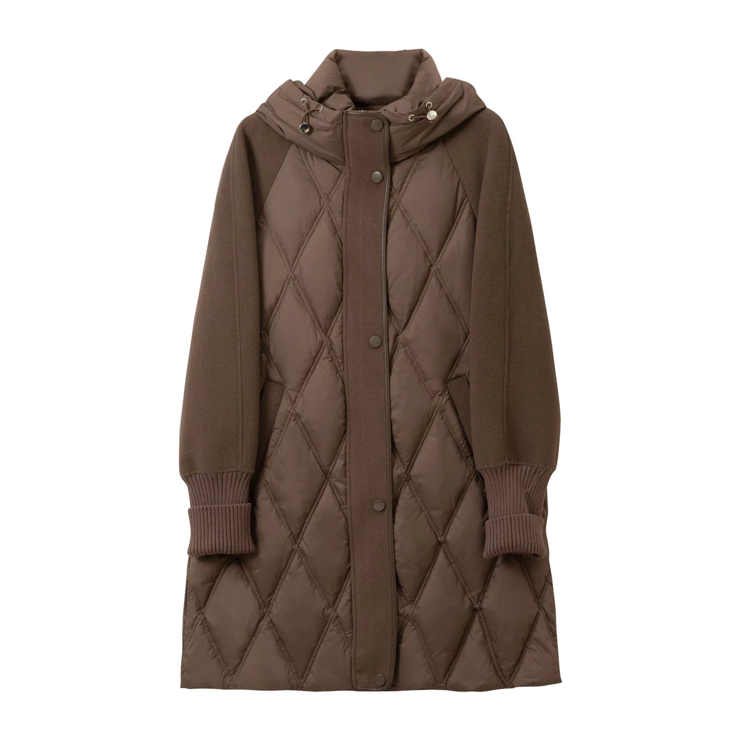 TY/-女款羽绒服休闲百搭轻薄简约*Lb 6228-1  咖灰色