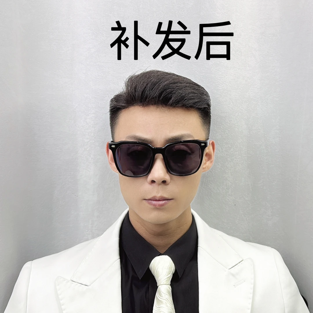 【1号】男士假发·短发·背头·侧背·男士背头