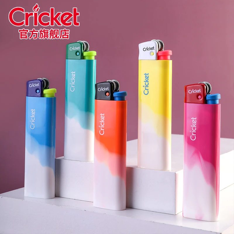 草蜢原装进口网红新款双色个性滑轮一次性草蜢打火机