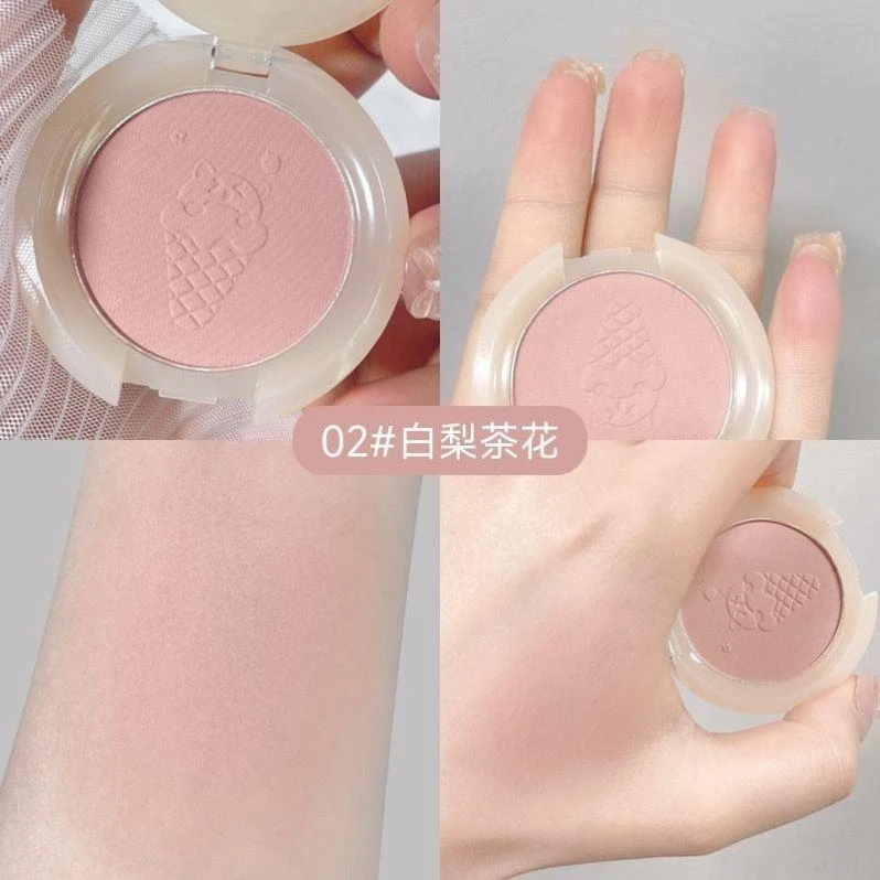 清冷日杂烟粉色~哑光腮红提亮显色持久自然细腻元气高光胭脂修容