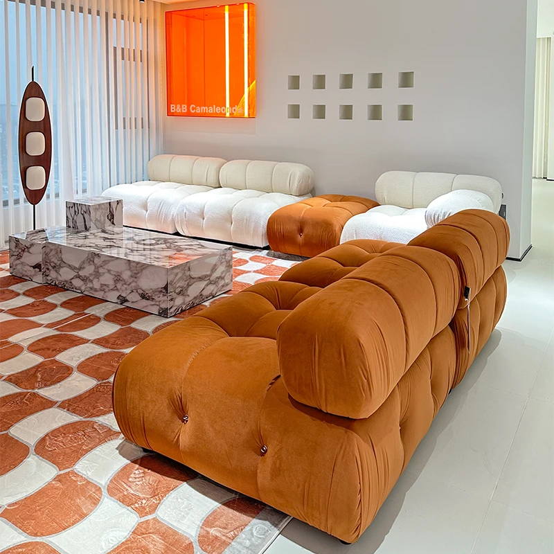 己家模块自由组合变色龙沙发camaleonda网红奶油风组合沙发羊羔绒