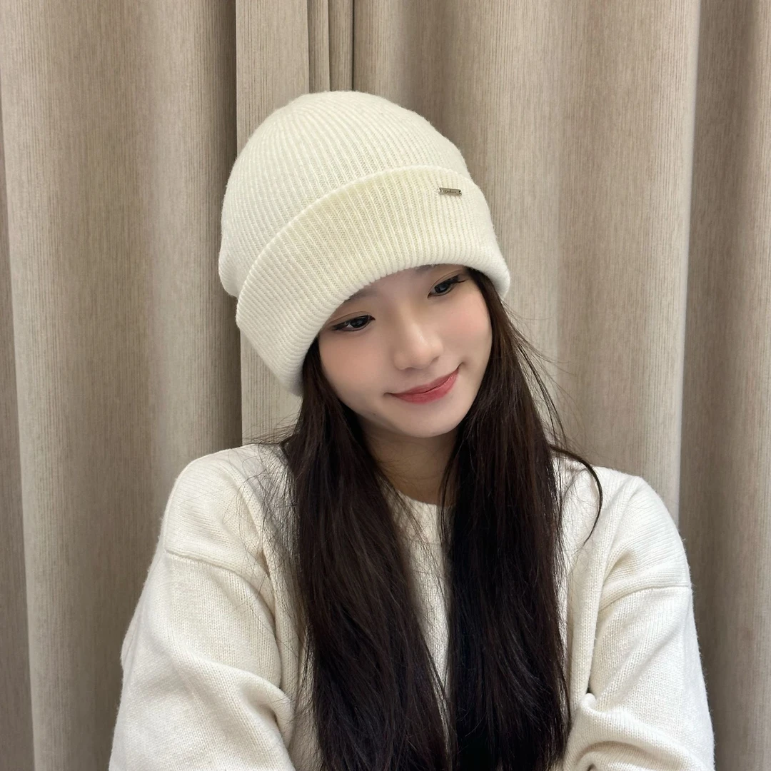 「360°无缝一体」100%纯羊毛冷帽针织毛线帽柔软舒适保暖礼物红色