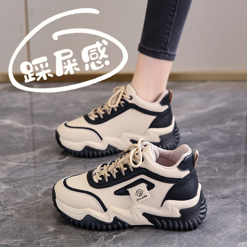 厨房专用防滑鞋女秋冬皮面防水防油久站不累脚软底上班工作运动鞋