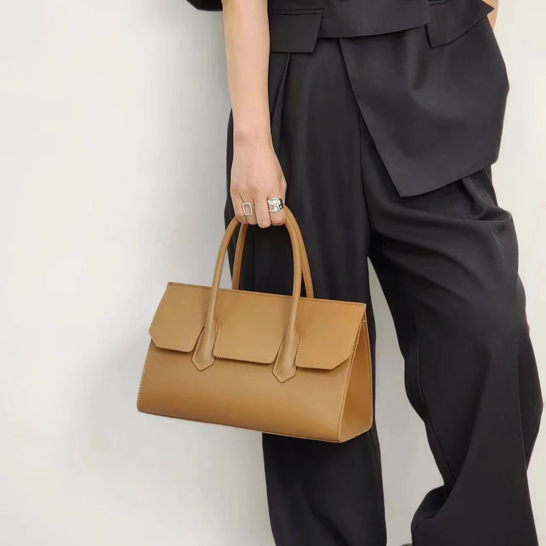 【芝麻集】SLBL-2853-金棕RAIN.CUN简约腋下斜跨轻奢女包