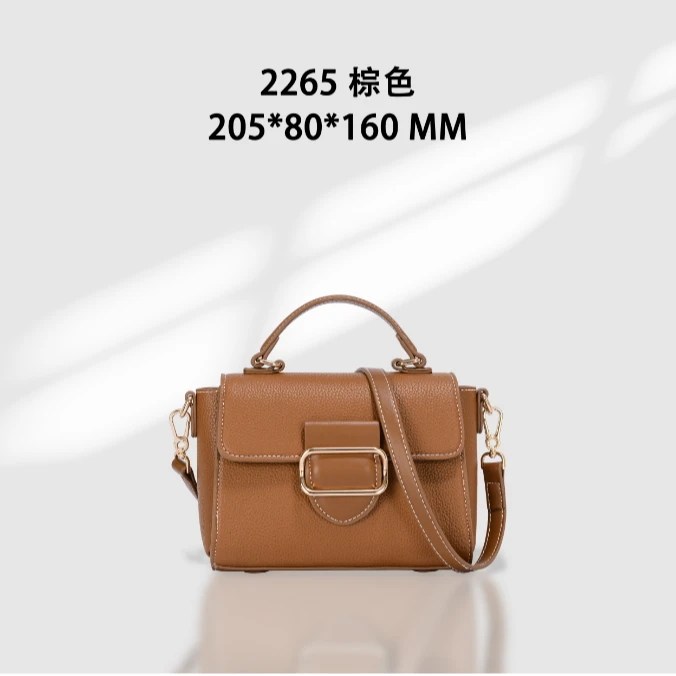 【芝麻集】GQ-2265-棕色RAIN.CUN夏季新款简约腋下斜跨轻奢女包